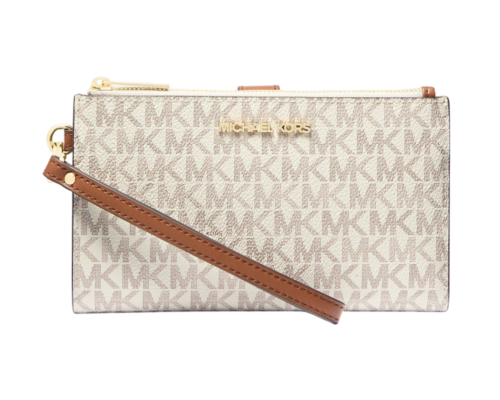 Foto 1 | Cartera Michael Kors Jet Set Travel Logo Double Zip Wristlet 35f8gtvw0b Beige