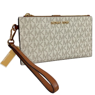 Foto 1 | Cartera Michael Kors Jet Set Travel Logo Double Zip Wristlet 35f8gtvw0b Beige