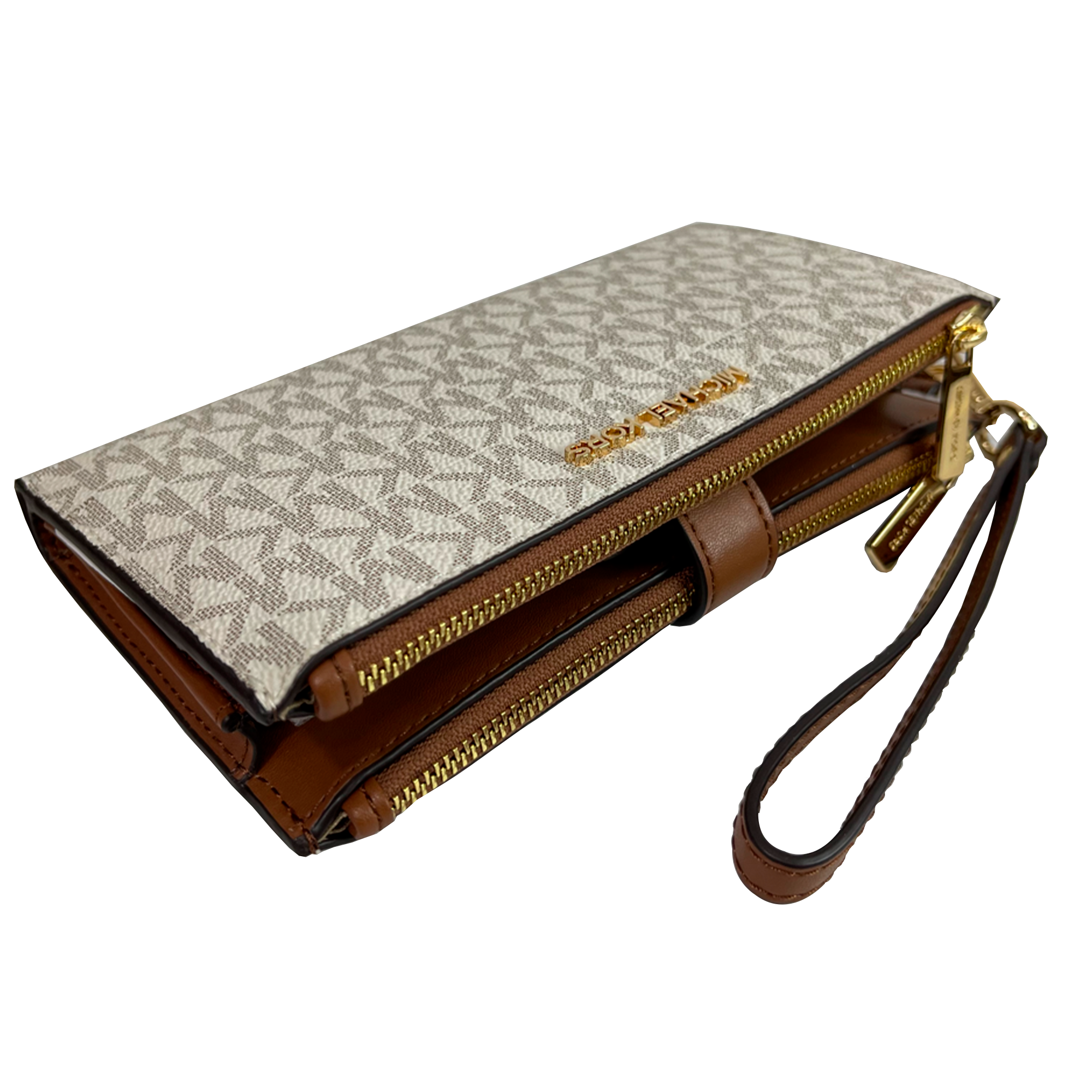 Foto 4 | Cartera Michael Kors Jet Set Travel Logo Double Zip Wristlet 35f8gtvw0b Beige
