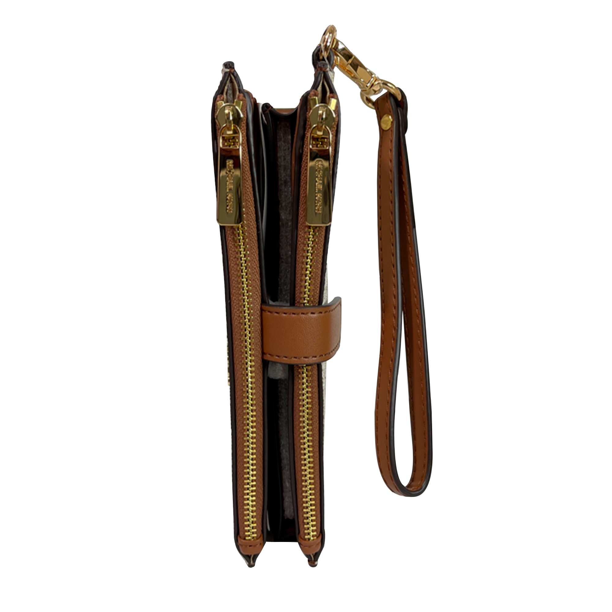 Foto 7 pulgar | Cartera Michael Kors Jet Set Travel Logo Double Zip Wristlet 35f8gtvw0b Beige