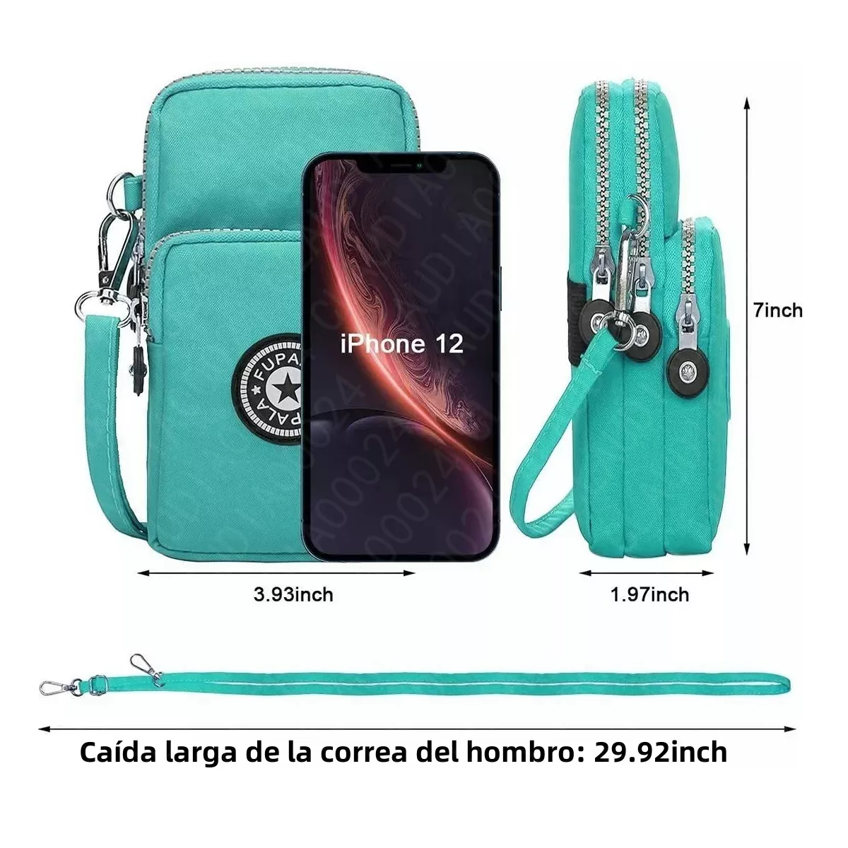 Foto 2 | Bolsa De Hombro Deportiva Para Celular Para Mujer Eo Safe Imports  Esi-15696 Azul