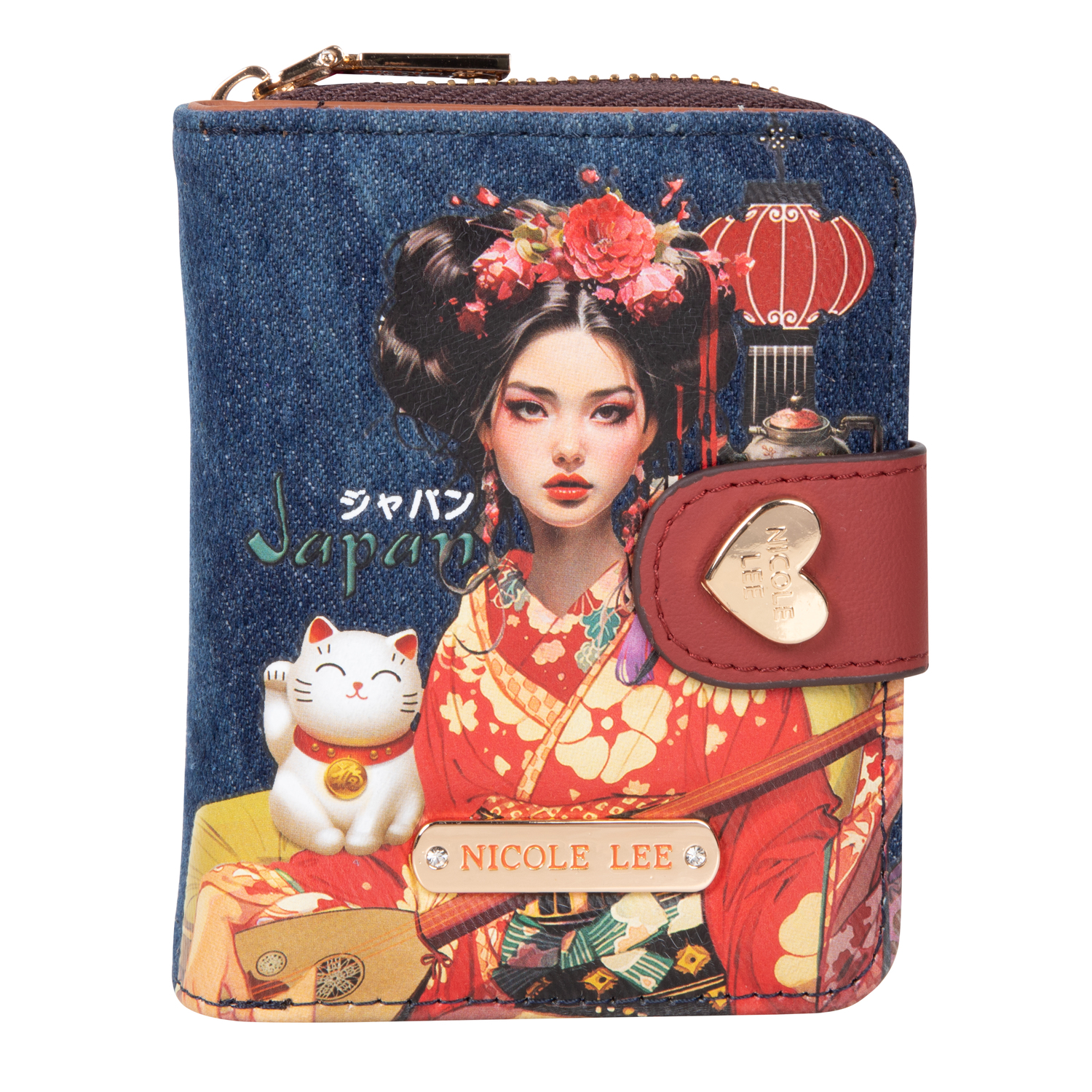 Cartera/tarjetero Nicole Lee Broche D/corazon Akiko