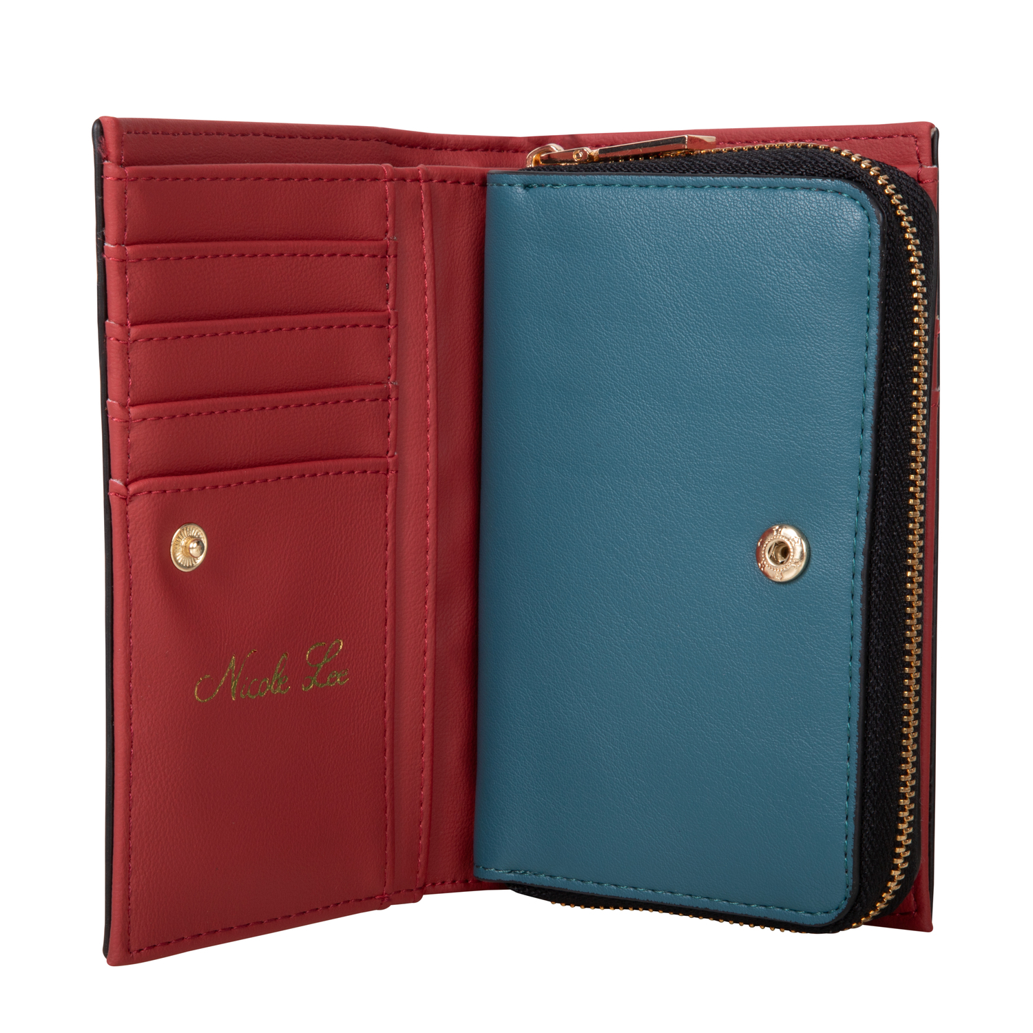 Foto 3 pulgar | Cartera Nicole Lee Para Mujer Compacta Estampada Akiko