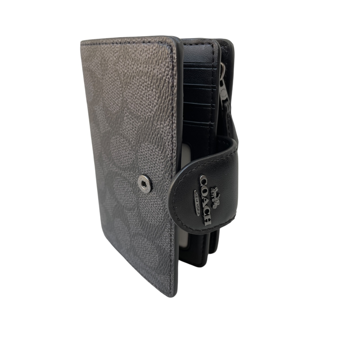 Foto 5 pulgar | Cartera Coach Para Dama  Signature Gris