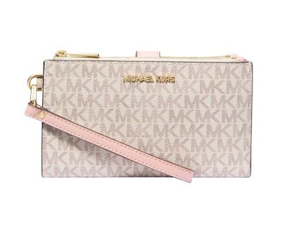 Foto 1 | Cartera Michael Kors Jet Set Travel Double Zip Wristlet Logo 35F8GTVW0B Beige