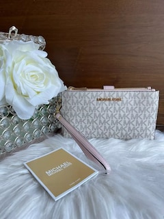 Foto 2 | Cartera Michael Kors Jet Set Travel Double Zip Wristlet Logo 35F8GTVW0B Beige