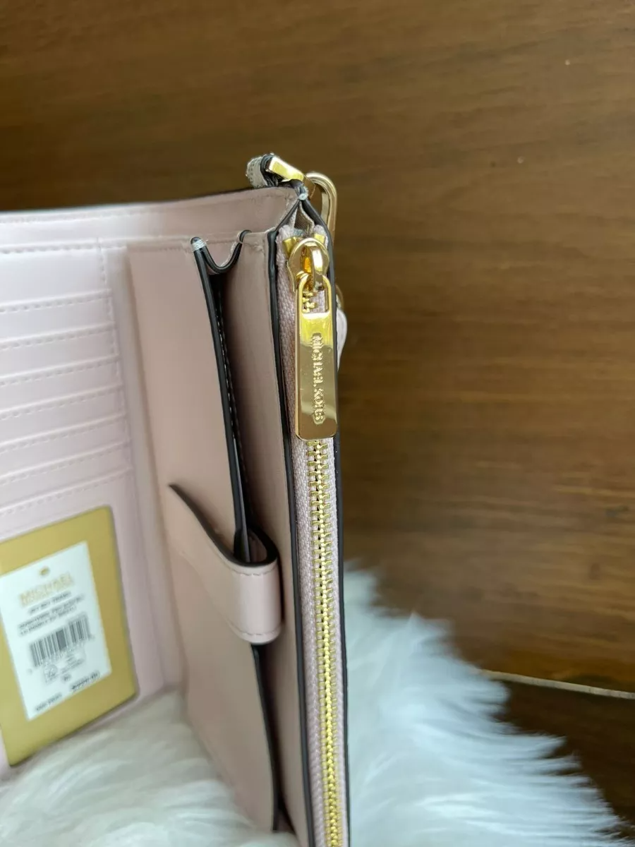 Foto 6 pulgar | Cartera Michael Kors Jet Set Travel Double Zip Wristlet Logo 35F8GTVW0B Beige