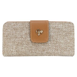 Foto 1 | Cartera Para Dama Arena Yute Camel Textil/sintetico Est.10 Nueva Imagen