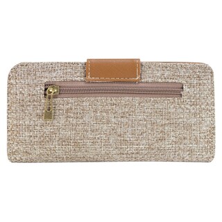 Foto 3 | Cartera Para Dama Arena Yute Camel Textil/sintetico Est.10 Nueva Imagen