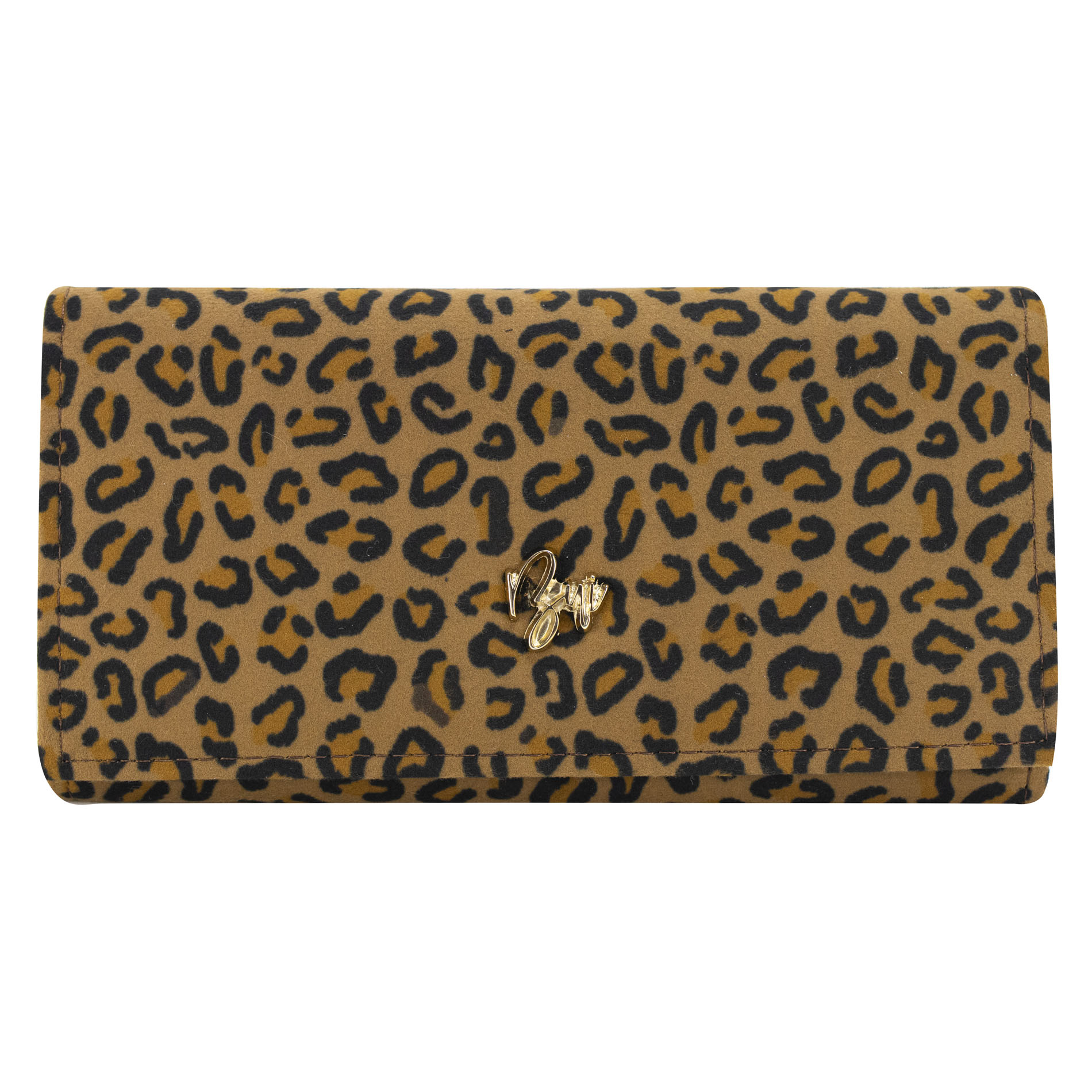 Foto 1 | Cartera Para Dama Negro Leopardo Felino Sintetico Est.2 Nueva Imagen