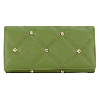 Foto 1 | Cartera Para Dama Verde Olivo Dapra Piedra Sintetico Est.2 Nueva Imagen