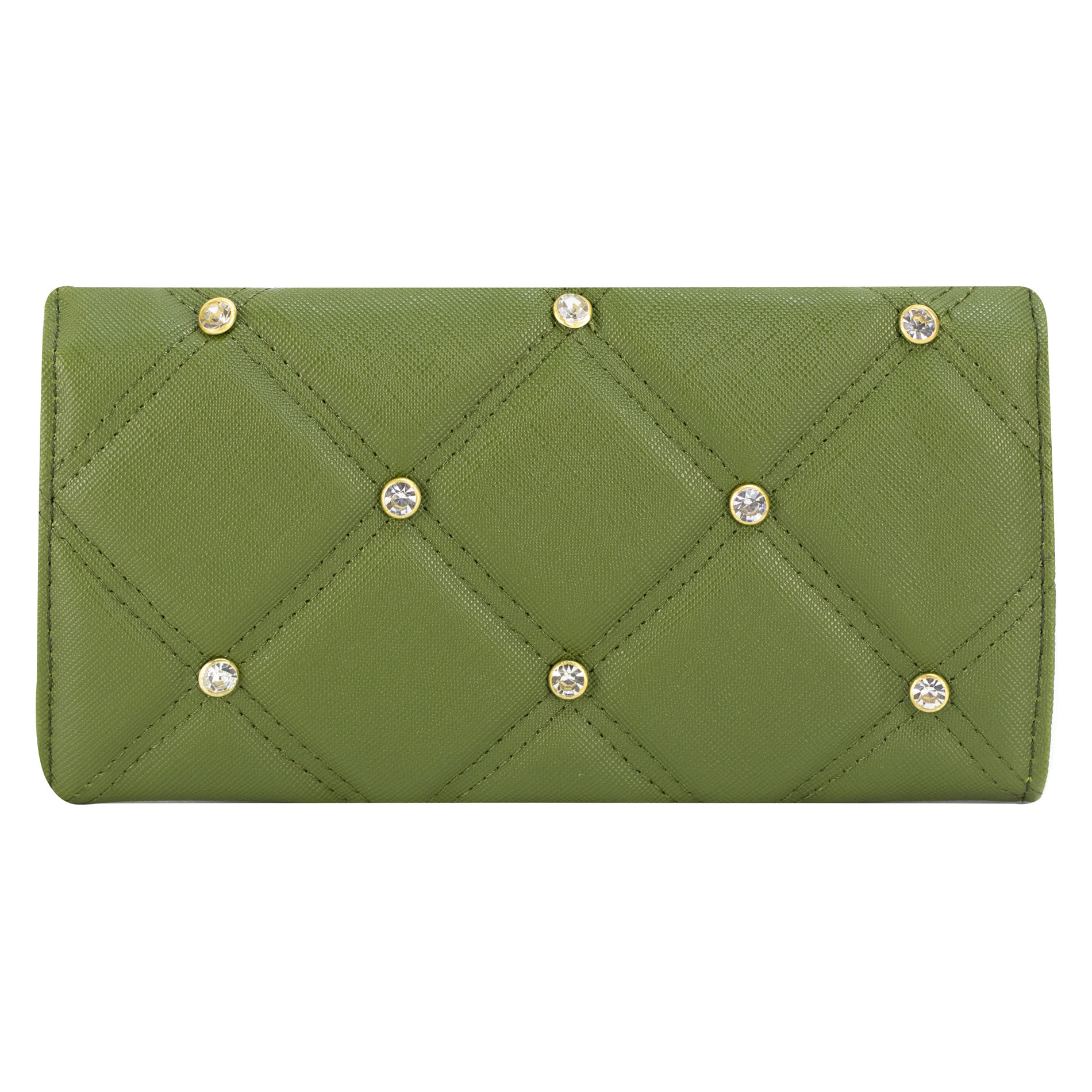 Foto 3 | Cartera Para Dama Verde Olivo Dapra Piedra Sintetico Est.2 Nueva Imagen