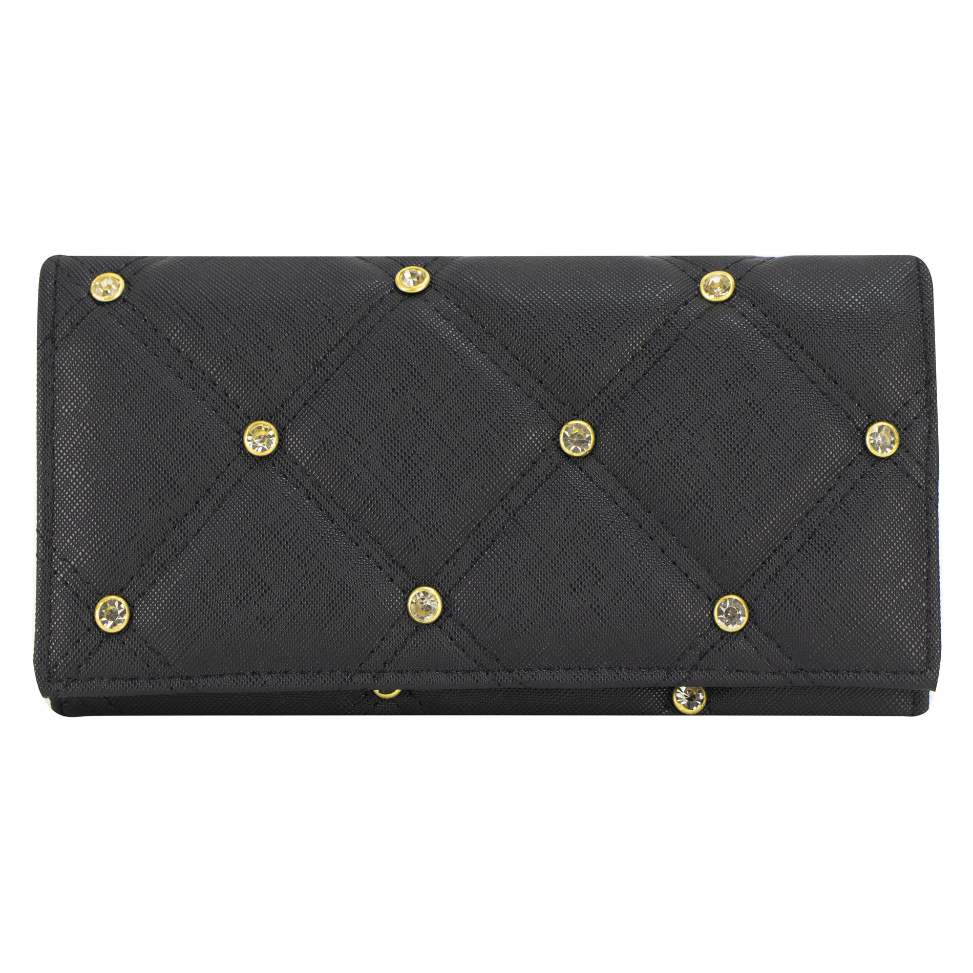 Foto 1 | Cartera Para Dama Negro Dapra Piedra Sintetico Est.2 Nueva Imagen
