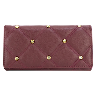 Foto 1 | Cartera Para Dama Vino Dapra Piedra Sintetico Est.2 Nueva Imagen