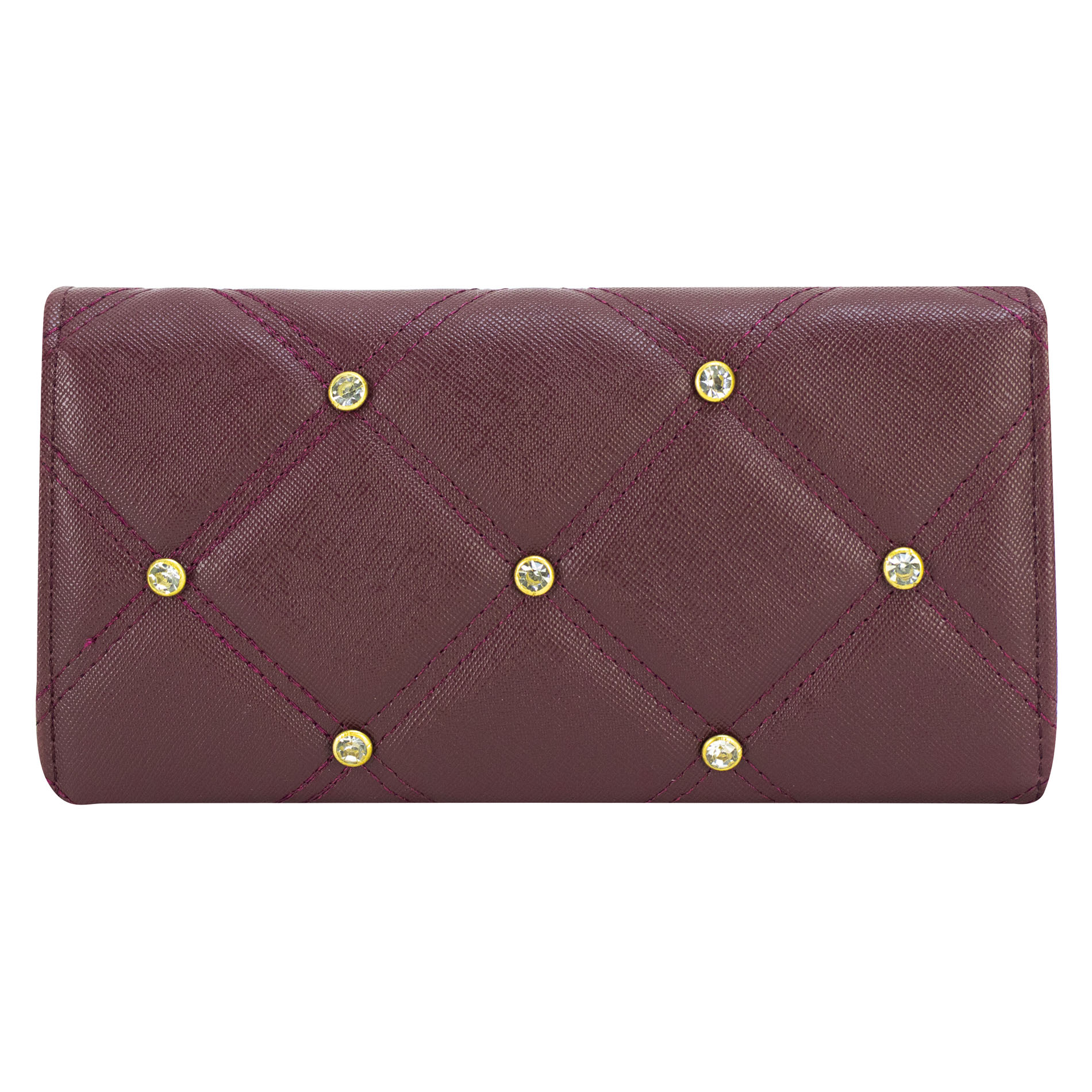 Foto 3 | Cartera Para Dama Vino Dapra Piedra Sintetico Est.2 Nueva Imagen