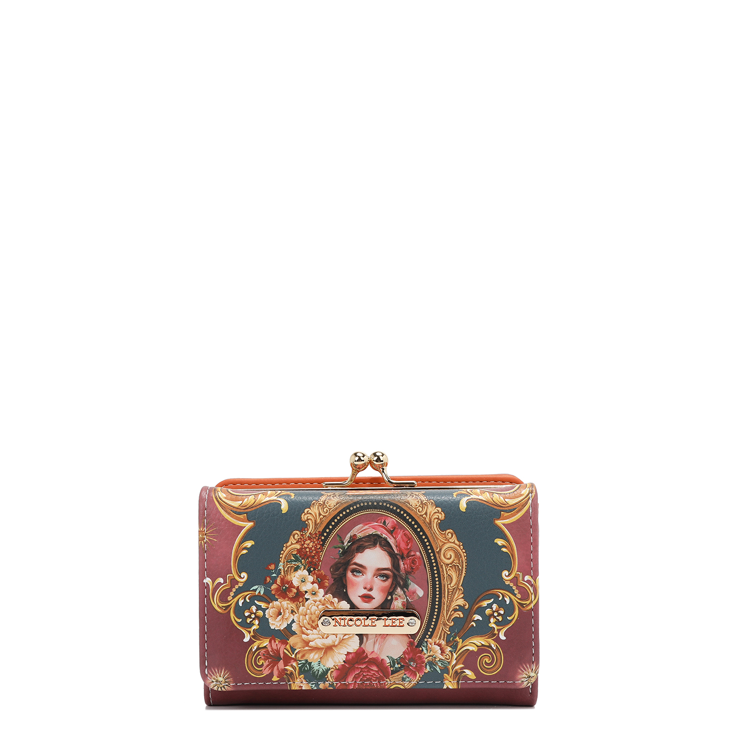 Foto 1 | Cartera Nicole Lee Broche Kisslock Print The Queen