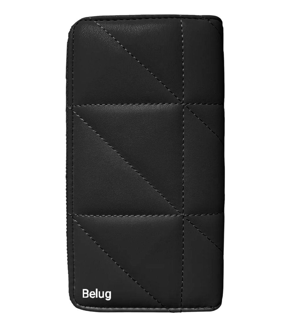Foto 1 | Cartera Billeteras Tarjetera Moderna Para Dama Color Negro Diseño De La Tela Rayas