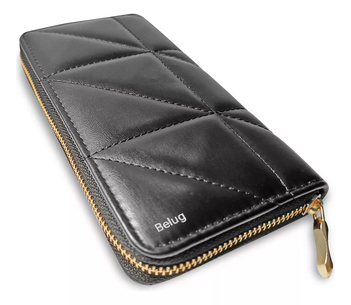 Foto 5 | Cartera Billeteras Tarjetera Moderna Para Dama Color Negro Diseño De La Tela Rayas