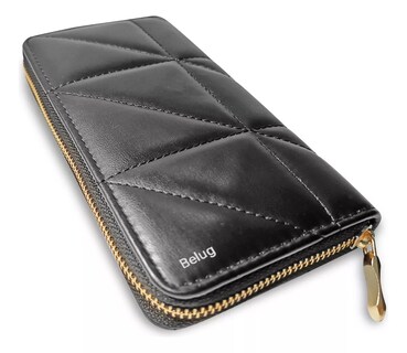 Foto 5 | Cartera Billeteras Tarjetera Moderna Para Dama Color Negro Diseño De La Tela Rayas