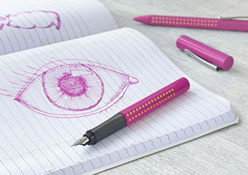 Foto 6 pulgar | Pluma Estilográfica Faber-castell Grip 2011 Ef Nib Rosa-naranja - Venta Internacional.
