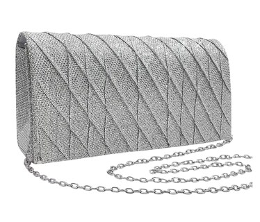 Foto 1 | Bolsa De Mano De Noche Para Fiesta Elegante Con Cadena, Plata