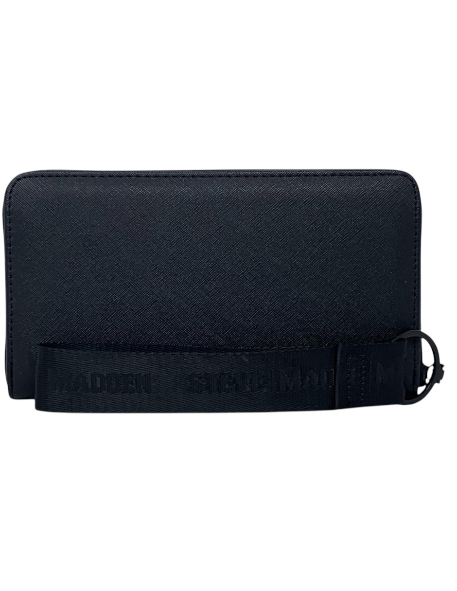 Foto 2 | Cartera Steve Madden Negro Con Correa De Muñeca y Letras Grabadas