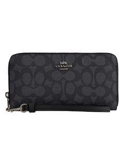 Foto 1 | Cartera Coach Gris Canvas Con Cremallera Gris