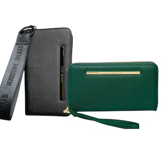 Foto 1 | 2 Pack Carteras Para Dama Steve Madden Modelo Zipee Black & Esmerald