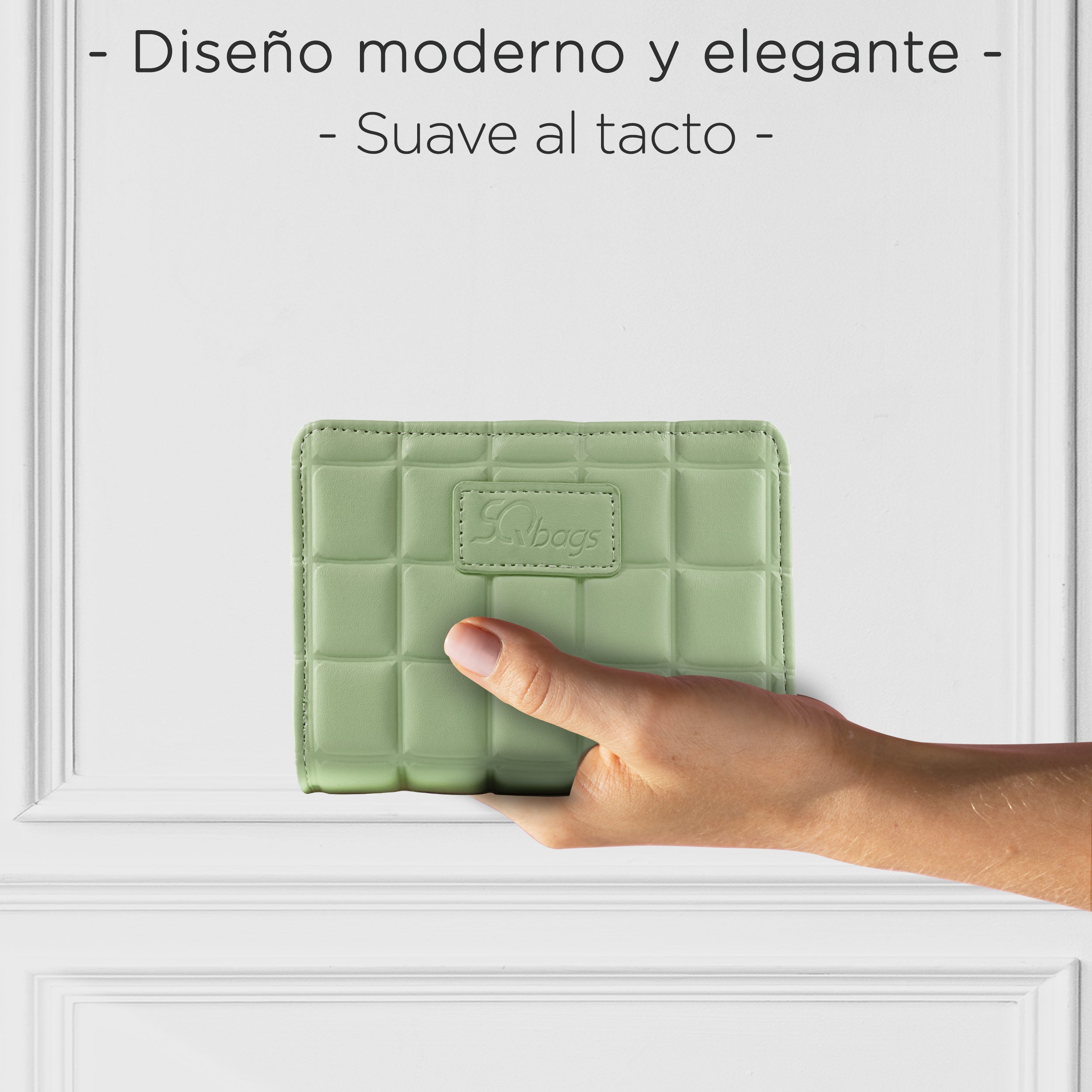 Foto 5 | Cartera Cuadros Verde