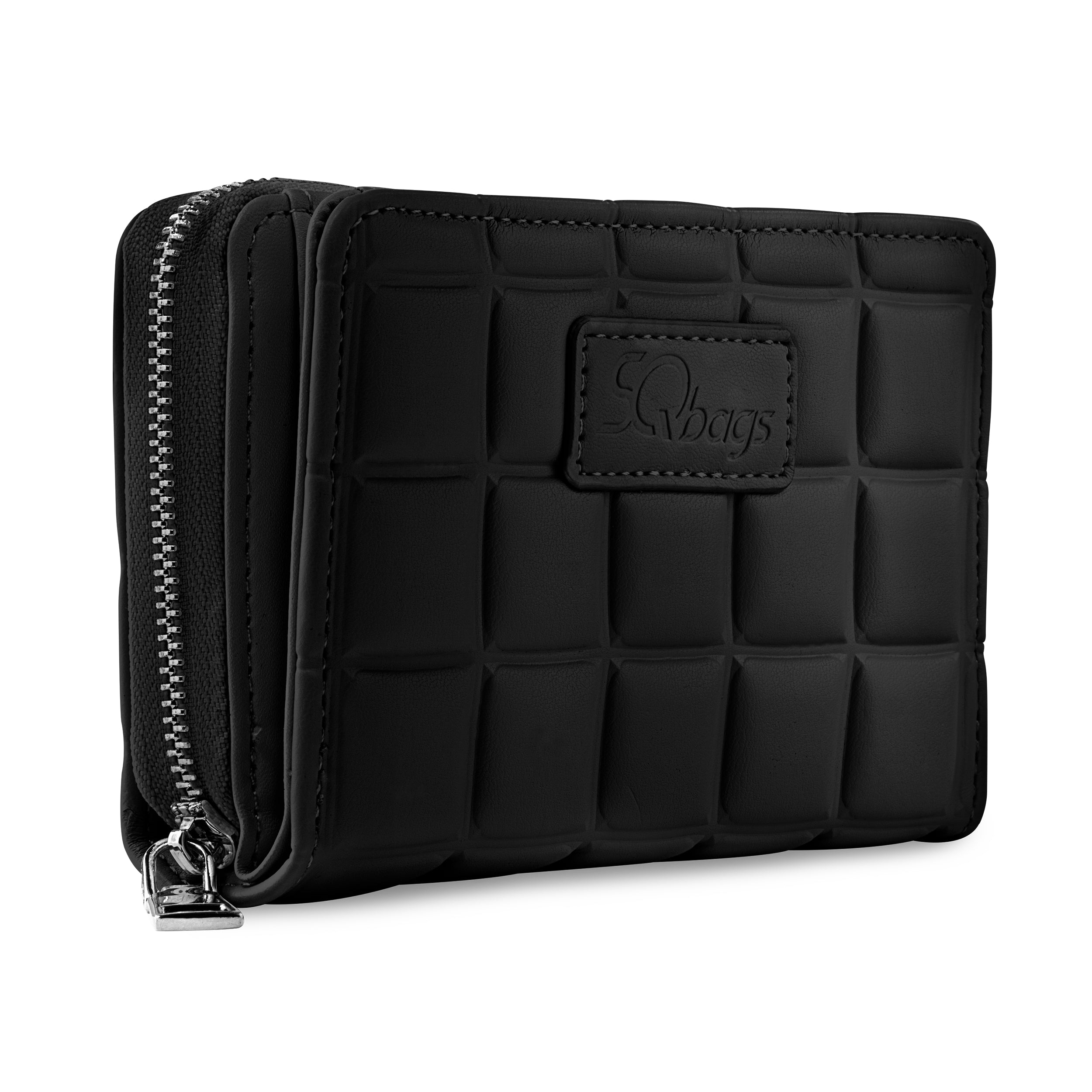 Cartera Cuadros Negro