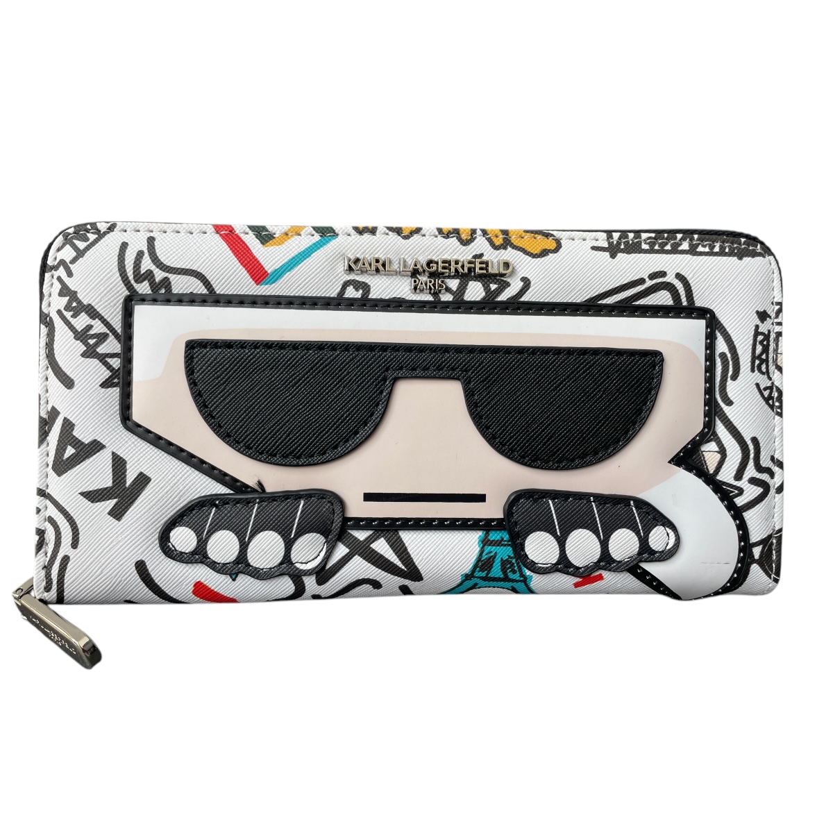 Foto 2 pulgar | Cartera Para Dama Karl Lagerfeld Paris Glasses White