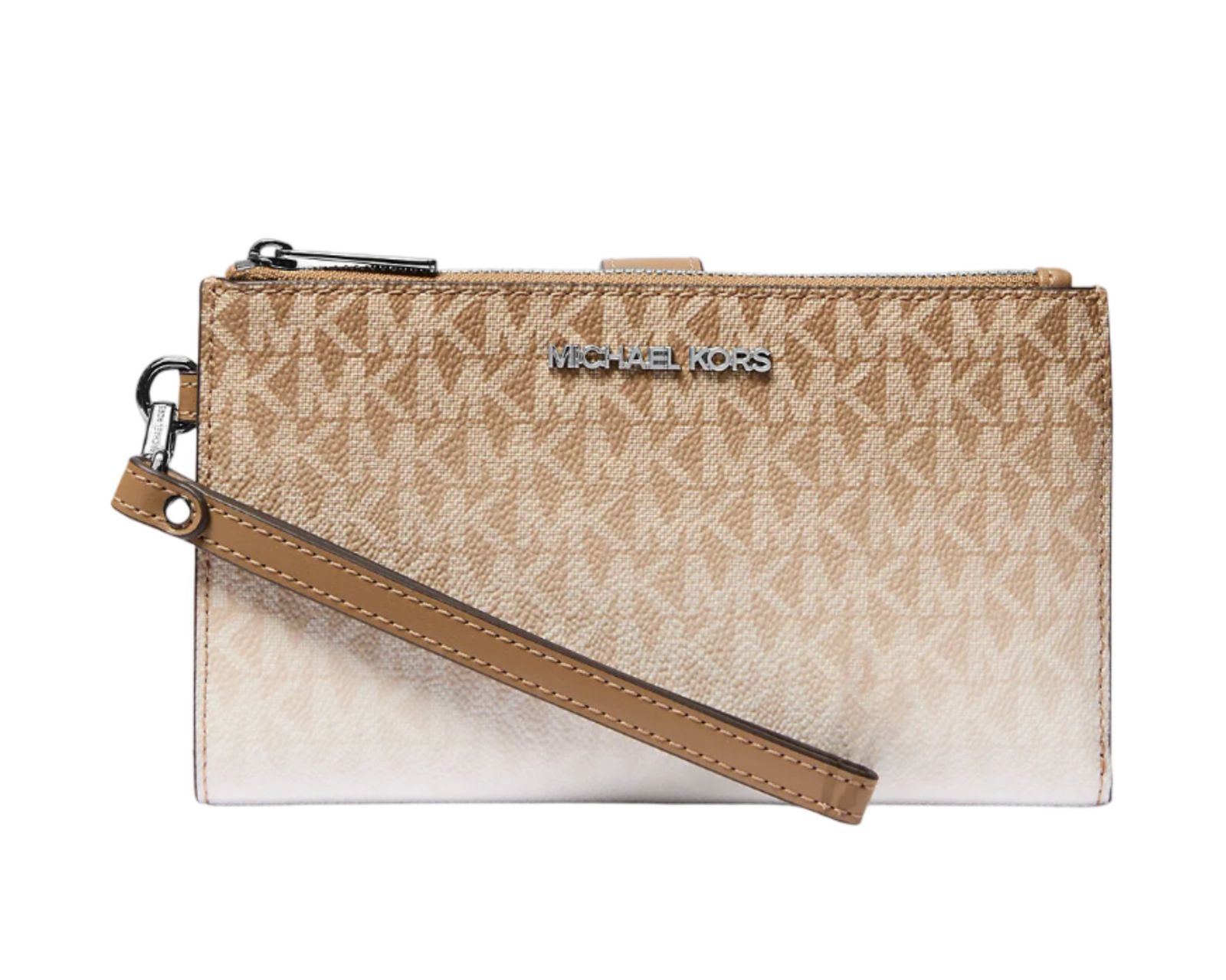 Foto 1 | Cartera Michael Kors Jet Set Large Ombre Wristlet Bag Con Logo 35r5stvw3v Café