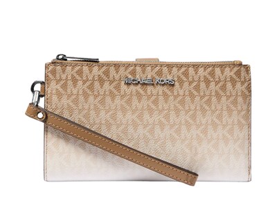 Foto 1 | Cartera Michael Kors Jet Set Large Ombre Wristlet Bag Con Logo 35r5stvw3v Café