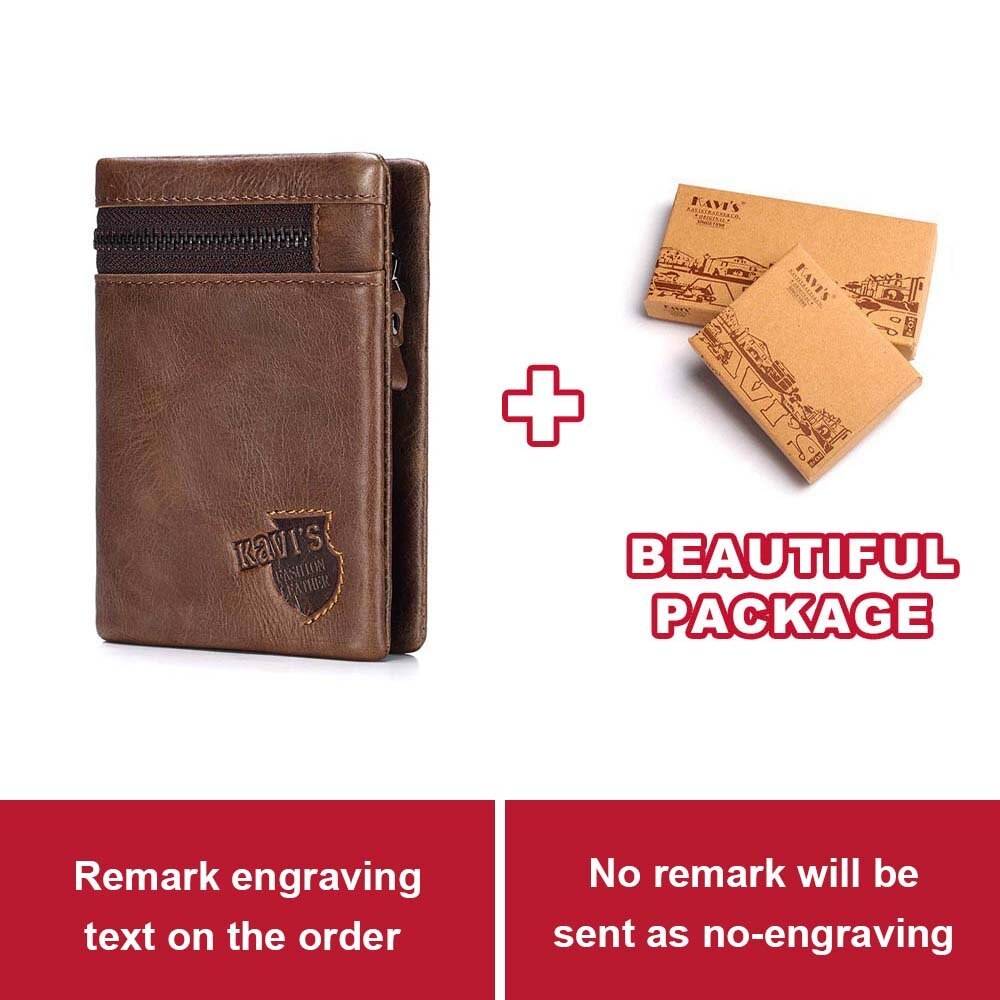 Foto 2 pulgar | Cartera Kavi's De Piel Auténtica Para Hombre Con Grabado Gratuito - Venta Internacional.