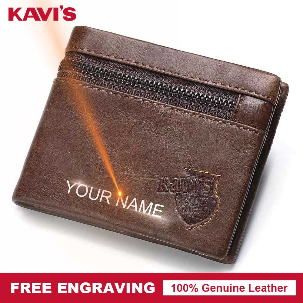 Foto 3 pulgar | Cartera Kavi's De Piel Auténtica Para Hombre Con Grabado Gratuito - Venta Internacional.