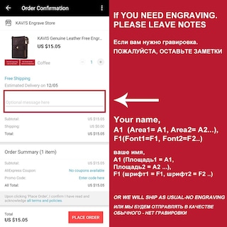 Foto 3 | Cartera Kavi's De Piel Auténtica Para Hombre Con Grabado Gratuito - Venta Internacional.