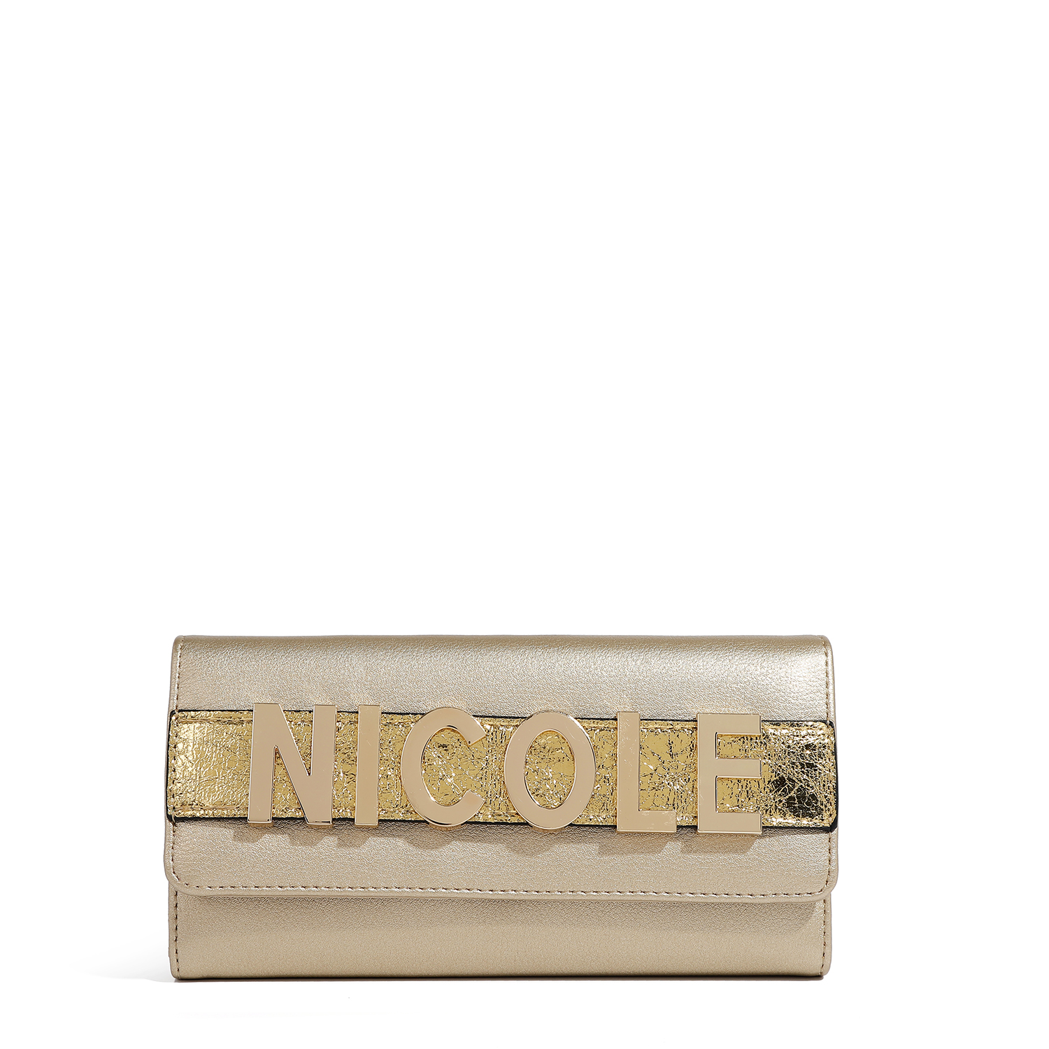 Foto 1 | Cartera Nicole Lee con Solapa y Logo Metálico