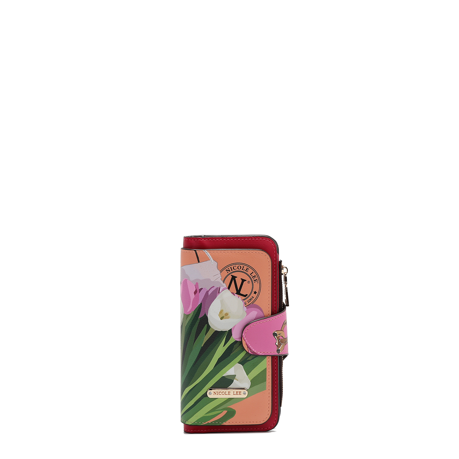 Foto 2 pulgar | Cartera Plegable Nicole Lee con Estampado Violet Blossom