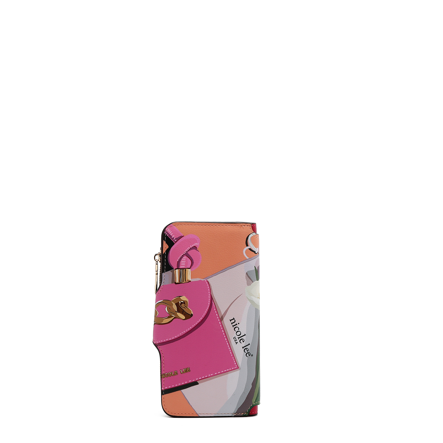 Foto 3 pulgar | Cartera Plegable Nicole Lee con Estampado Violet Blossom