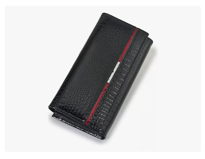 Foto 4 | Cartera Xtellar De Mujer Patrón De Cocodrilo Negro