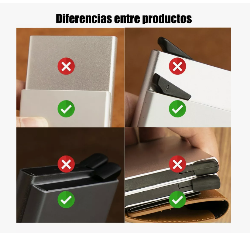Foto 3 | Cartera De Hombre Xtellar  Con Tarjetero De Aluminio Protección Rfid