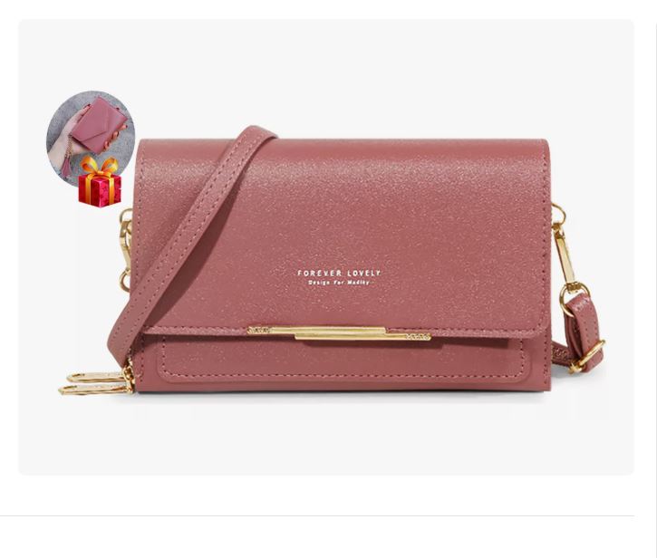 Foto 1 | Cartera Bolsa Mujer Hombro Correa Billetera Gran Capacidad Rosa Mexicano Xtellar