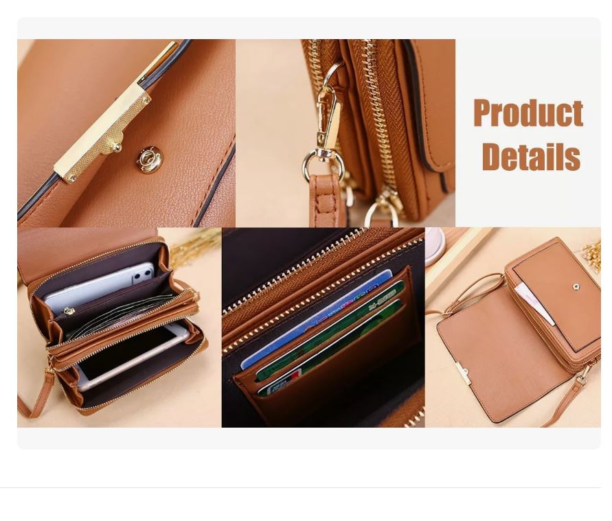 Foto 5 pulgar | Bolso Bandolera Para Mujer Mini Bolsa De Mensajero Marrón Xtellar