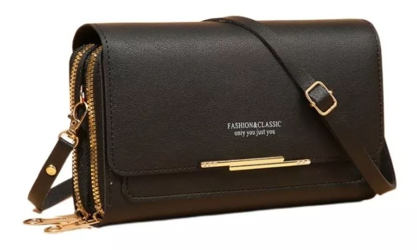 Foto 1 | Mujer De Cartera Multifunción Billetera De Bolsas De Hombro Color Negro Xtellar