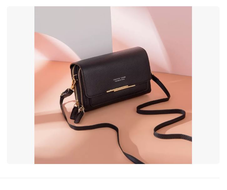Foto 2 | Mujer De Cartera Multifunción Billetera De Bolsas De Hombro Color Negro Xtellar