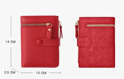 Foto 3 | Cartera Xtellar De Mujer Con Botón De Presión Color Rojo