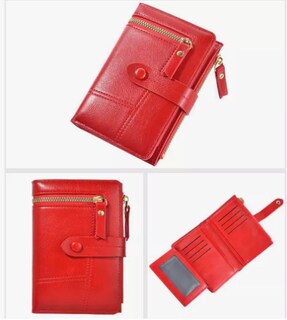 Foto 4 | Cartera Xtellar De Mujer Con Botón De Presión Color Rojo