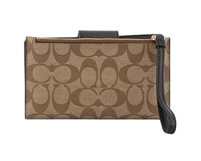 Foto 3 | Cartera Coach Tech Phone Wallet Colorblock Signature Canvas C2874 Color Marrón