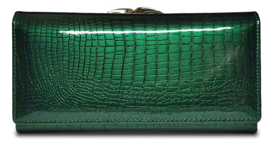 Foto 1 | Cartera Larga Para Mujer De Color Verde