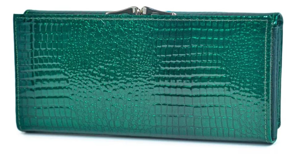 Foto 2 | Cartera Larga Para Mujer De Color Verde
